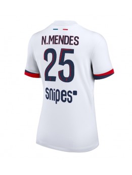 Paris Saint-Germain Nuno Mendes #25 Auswärtstrikot für Frauen 2025-26 Kurzarm